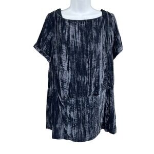 Floreat Tunic Top Women XS Blue‎ Gray Velvet Anthropologie Boho Whimsigoth Goth